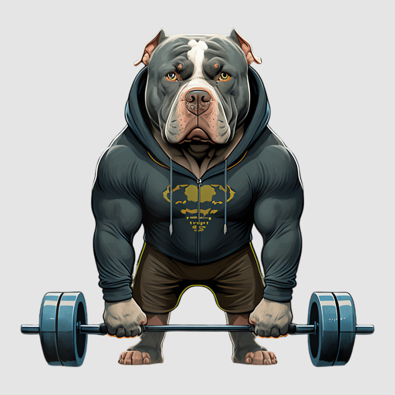 Pitbull Dog Weightlifting Funny Deadlift Men Fitne Exclusive T-shirt by africaka | Artistshot