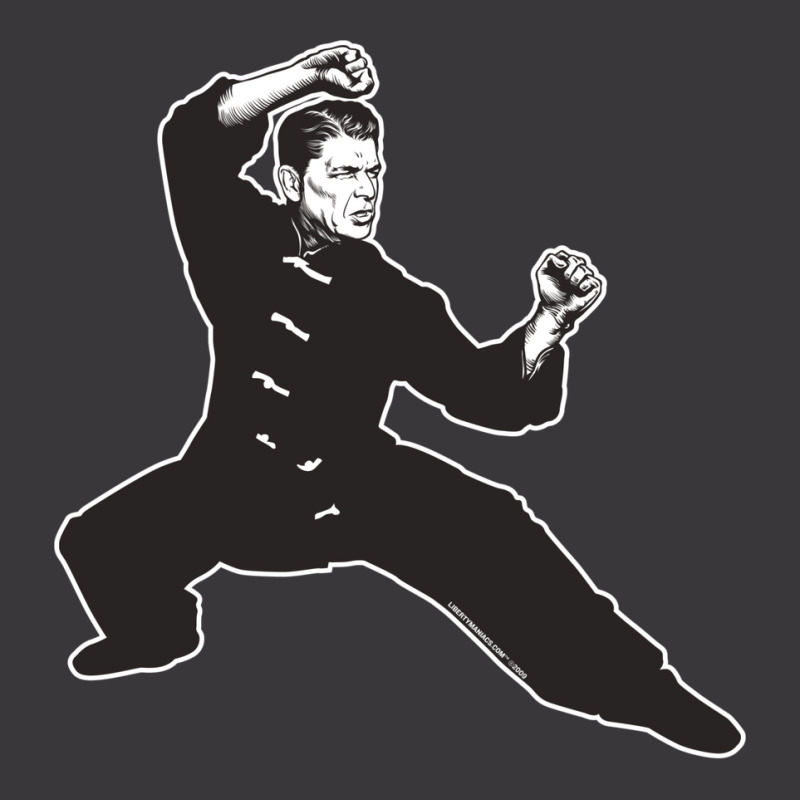 Kung Fu Reagan Ladies Curvy T-Shirt by adziaaroudg | Artistshot