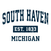 South Haven Michigan Mi Vintage Sports Design Navy Youth Zipper Hoodie | Artistshot