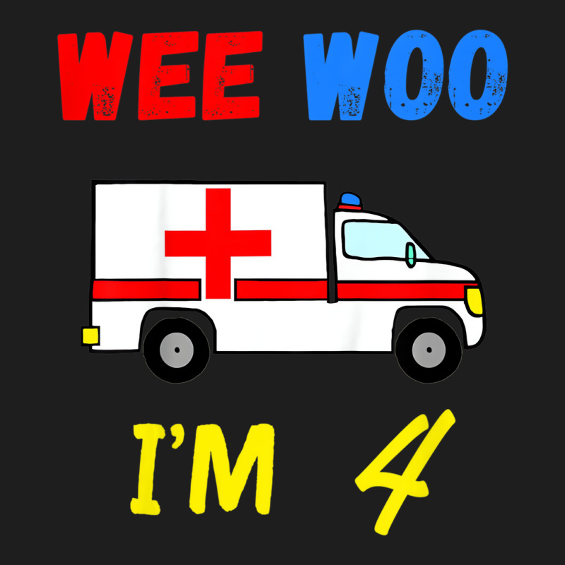 Kids Ambulance 4 Years Old 4th Birthday Emergency Classic T-shirt | Artistshot