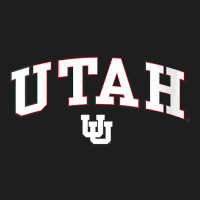 Womens Utah Utes Womens Arch Over Red Officially L Classic T-shirt | Artistshot