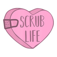 Nurse Scrub Life Valentines Day Candy Heart T Shir Sticker | Artistshot