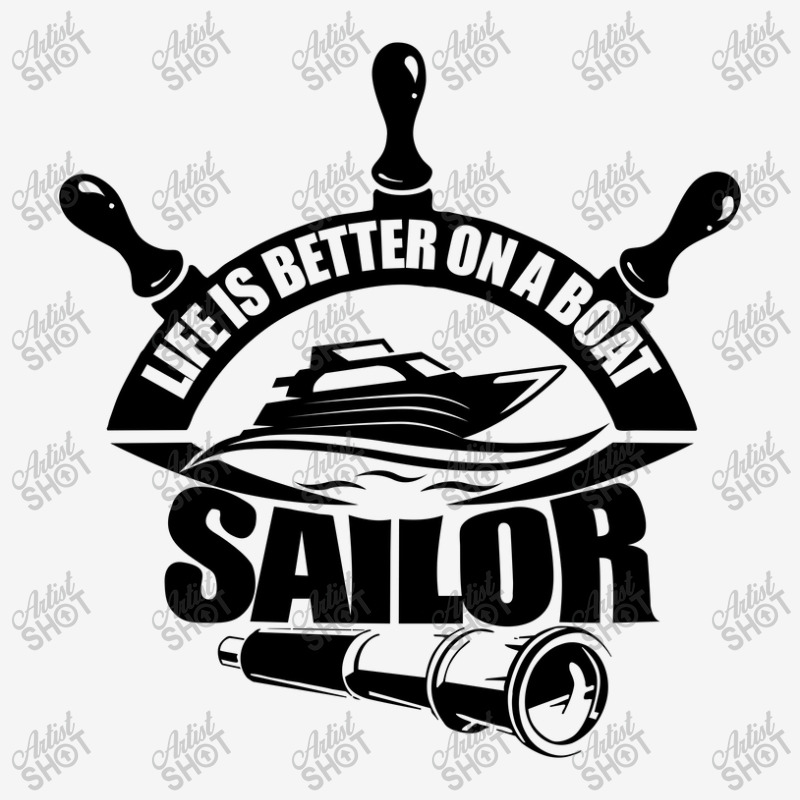 New Life Is Better On A Boat Light Shirt Metal Print Horizontal | Artistshot