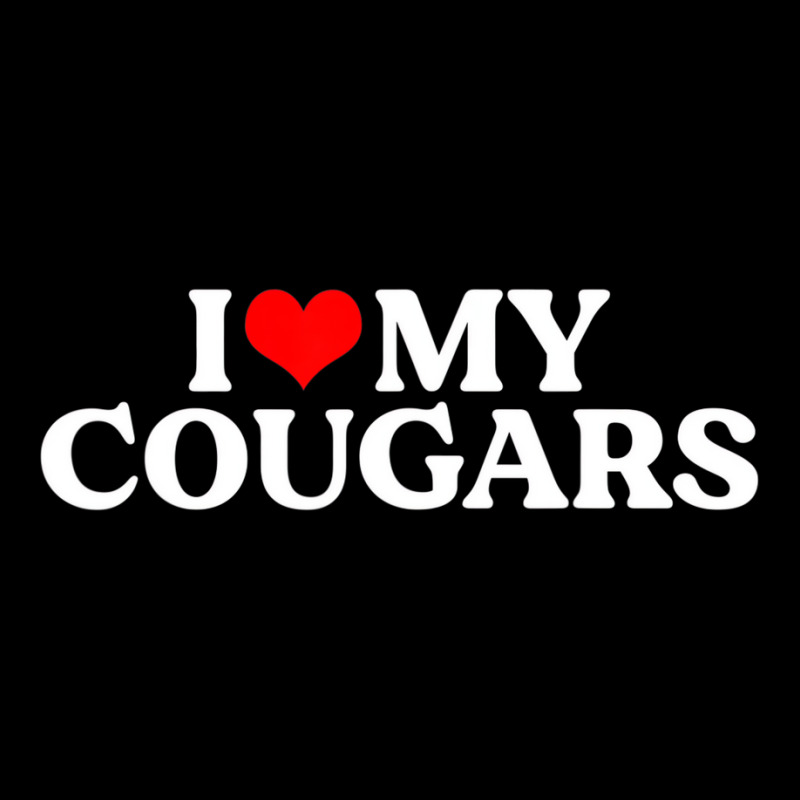 I Love My Cougars, I Red Heart My Cougars T Shirt Adjustable Cap by mheny | Artistshot