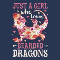 Bearded Dragon Just A Girl Who Loves Lizard Flower Men Denim Jacket | Artistshot