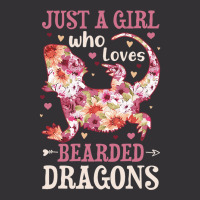 Bearded Dragon Just A Girl Who Loves Lizard Flower Vintage Short | Artistshot