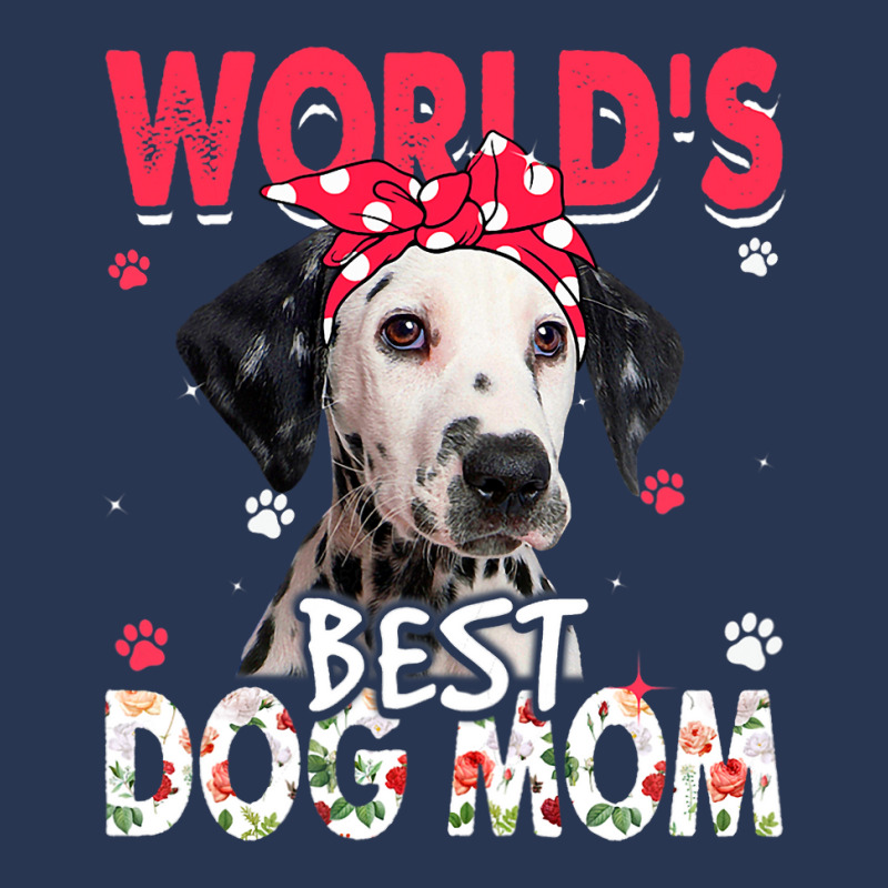 Womens Worlds Best Dalmatian Dog Mom Funny Mothers Ladies Denim Jacket by spreesgomez | Artistshot