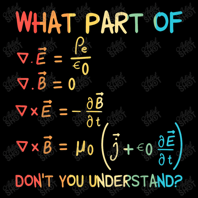 What Part Of Maxwell Equations Don't You Understan Pocket T-Shirt by retnasih | Artistshot