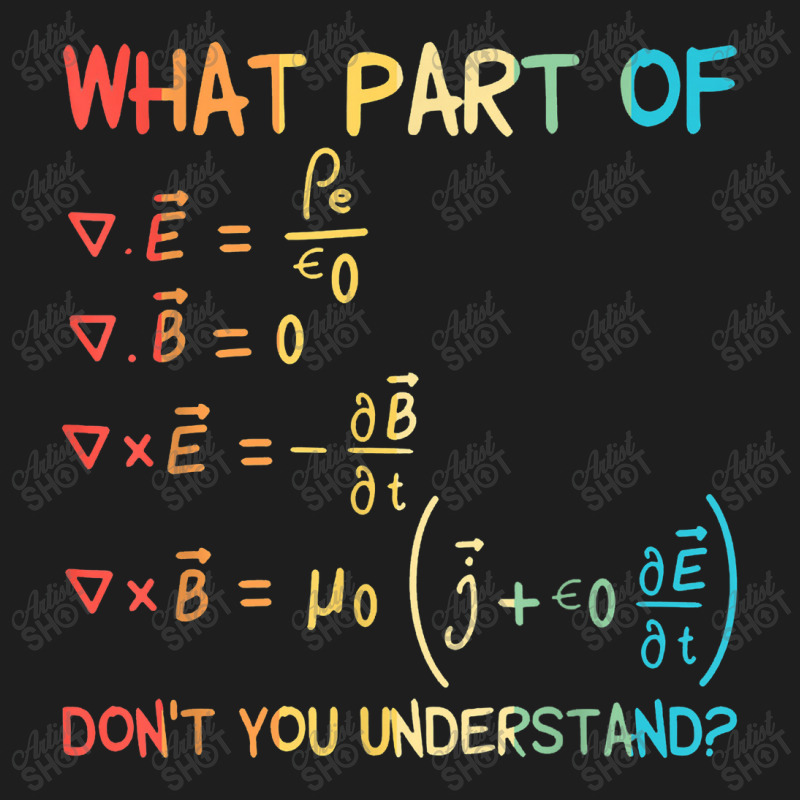 What Part Of Maxwell Equations Don't You Understan Classic T-shirt by retnasih | Artistshot