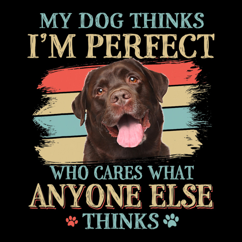 My Dog Thinks Im Perfect Chocolate Labrador Dog Re V-neck Tee | Artistshot