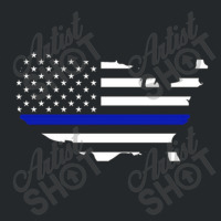 Thin Blue Line Flag Crewneck Sweatshirt | Artistshot