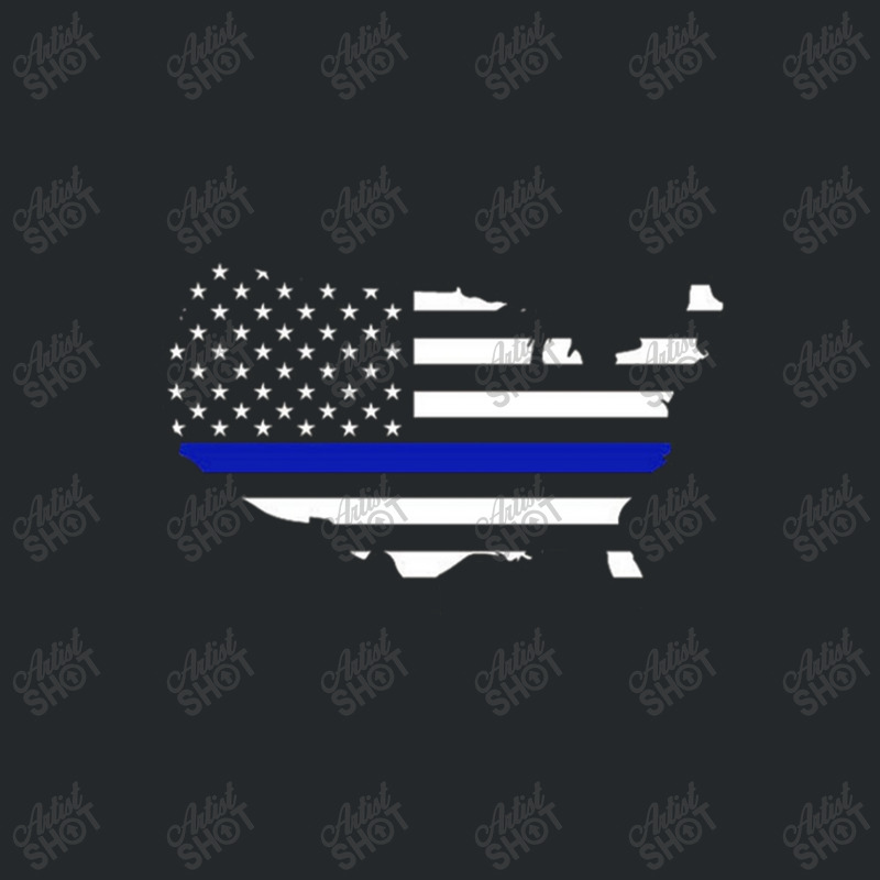 Thin Blue Line Flag Crewneck Sweatshirt | Artistshot