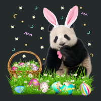 Cute Panda Easter Day Bunny Eggs Easter Costume Gi Women's Triblend Scoop T-shirt | Artistshot