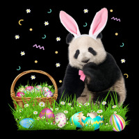 Cute Panda Easter Day Bunny Eggs Easter Costume Gi Cropped Hoodie | Artistshot