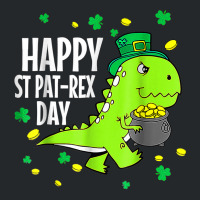 Happy St Pat Trex Day Dino St Patricks Day Toddler Crewneck Sweatshirt | Artistshot