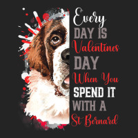 Womens Valentines Day St Bernard Mom Mother Doggy  3/4 Sleeve Shirt | Artistshot