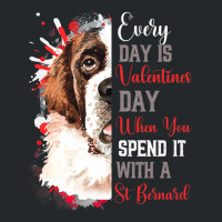 Womens Valentines Day St Bernard Mom Mother Doggy  Crewneck Sweatshirt | Artistshot