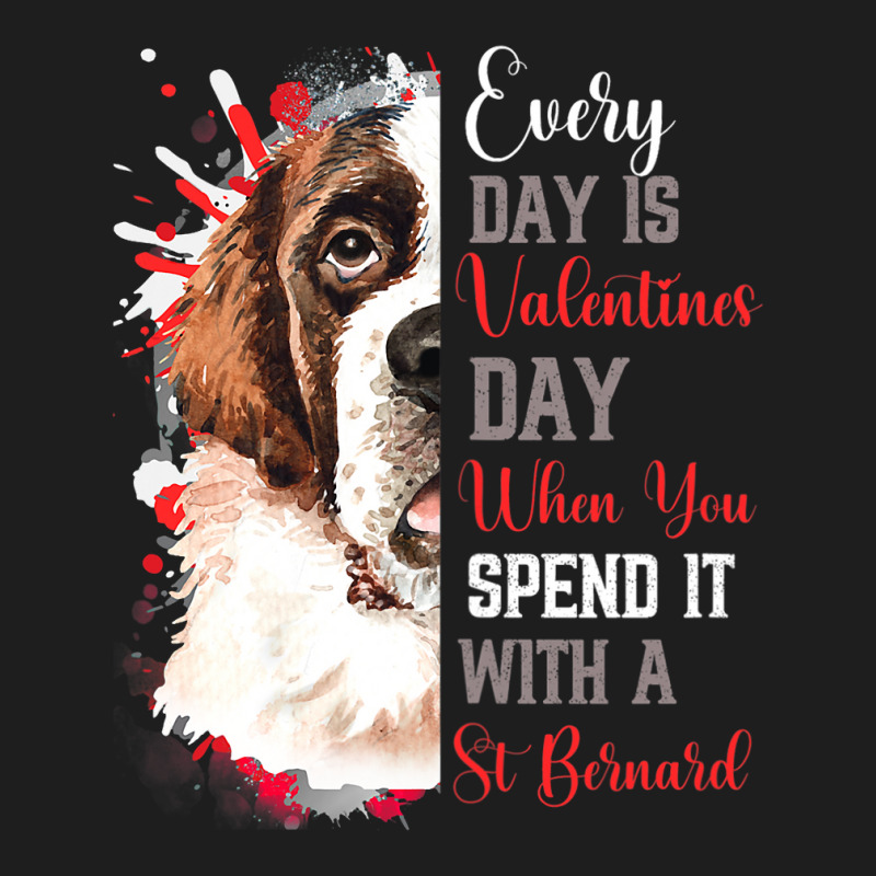 Womens Valentines Day St Bernard Mom Mother Doggy  Classic T-shirt | Artistshot