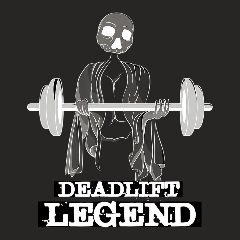 Deadlift Legend Gym Powerlifter Workout Weightlift Ladies Fitted T-Shirt by chomibe | Artistshot