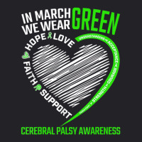 Love Hope Faith March We Wear Green Cerebral Palsy Youth Tee | Artistshot