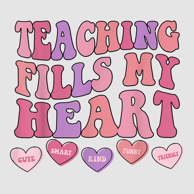 Teaching Fills My Heart Retro Groovy Teacher Valen Exclusive T-shirt | Artistshot