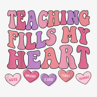 Teaching Fills My Heart Retro Groovy Teacher Valen Champion Hoodie | Artistshot