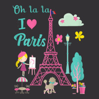 Oh La La I Love Paris Eiffel Tower French Traditio Vintage Hoodie | Artistshot