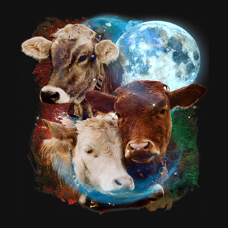 3 Moon Cow Funny Livestock Cattle Animal Lovers Ar Landscape Canvas Print | Artistshot