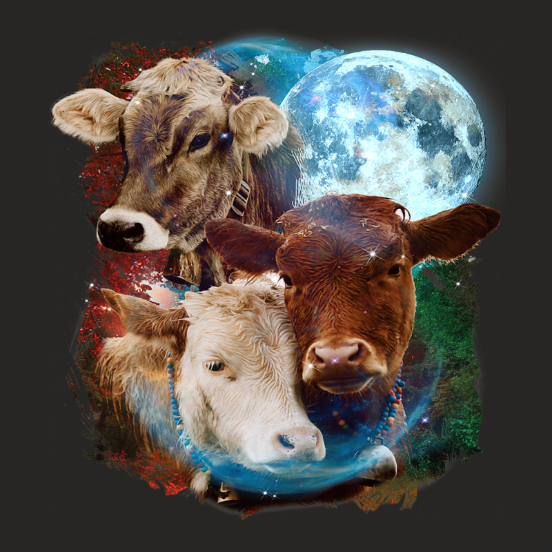 3 Moon Cow Funny Livestock Cattle Animal Lovers Ar Ladies Fitted T-Shirt by AURRADILLARD | Artistshot