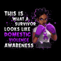 Womens Survivor Domestic Violence Awareness Purple V-neck Tee | Artistshot