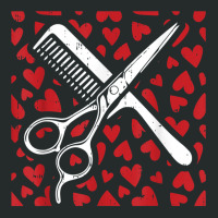 Scissor Comb Hearts Valentines Day Hair Stylist Dr Women's Triblend Scoop T-shirt | Artistshot