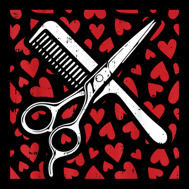 Scissor Comb Hearts Valentines Day Hair Stylist Dr Fleece Short by hiett | Artistshot