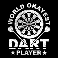 World Okayest Dart Player Darts Gift T Shirt Cropped Hoodie | Artistshot