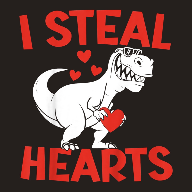 Kids Valentines Day I Steal Hearts Love Trex Dino Tank Top | Artistshot