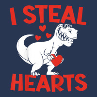 Kids Valentines Day I Steal Hearts Love Trex Dino Men Denim Jacket | Artistshot