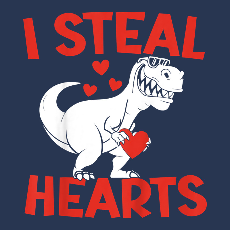 Kids Valentines Day I Steal Hearts Love Trex Dino Men Denim Jacket | Artistshot