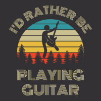 I'd Rather Be Playing Guitar Guitarist Retro Vinta Vintage Hoodie | Artistshot