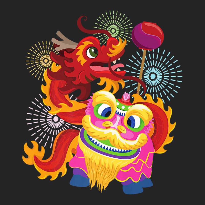 Happy Chinese New Year 2023 Lion Dragon Dance Luna 3/4 Sleeve Shirt by hiett | Artistshot