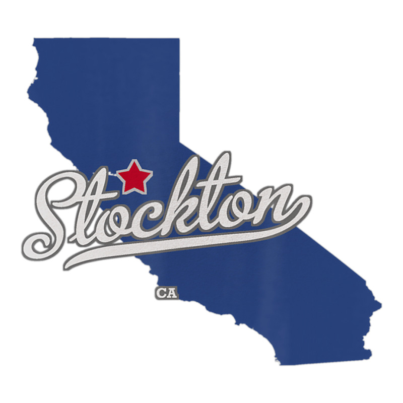 Stockton California Ca Map T Shirt Men's T-shirt Pajama Set by voutsro | Artistshot