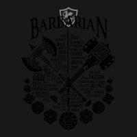 Rpg Class Series Barbarian   Black Version Flannel Shirt | Artistshot