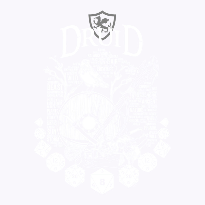 Rpg Class Series Druid   White Version Tank Top | Artistshot