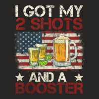 Funny Vaccination I Got My Two Shots And A Booster Ladies Fitted T-shirt | Artistshot