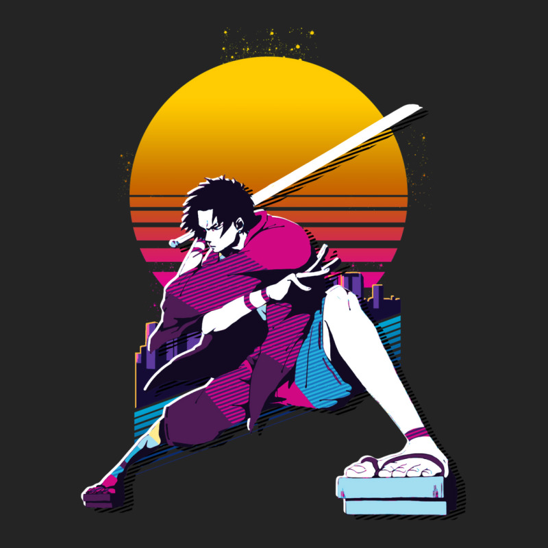 Samurai Champloo   Mugen Retrowave 3/4 Sleeve Shirt by sanjoolecpal | Artistshot