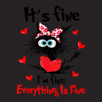 Black Cat Valentine It's Fine I'm Fine Everything Vintage Cap | Artistshot