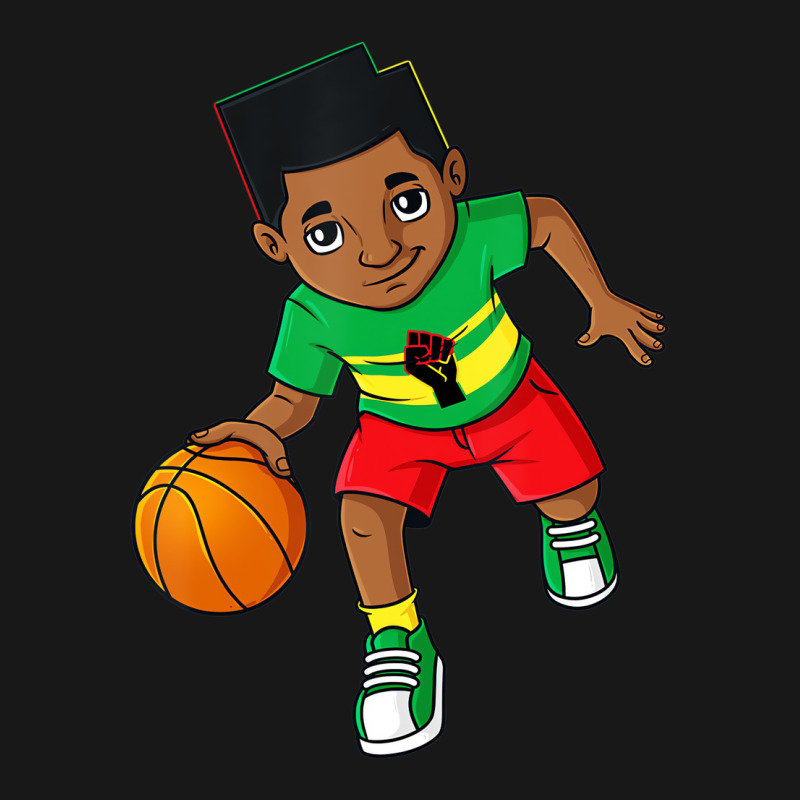 Black King Dribbling A Basketball Brown Skin Boys Flannel Shirt | Artistshot