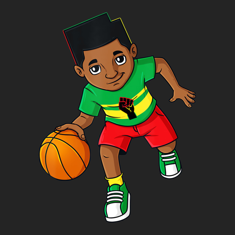 Black King Dribbling A Basketball Brown Skin Boys 3/4 Sleeve Shirt | Artistshot