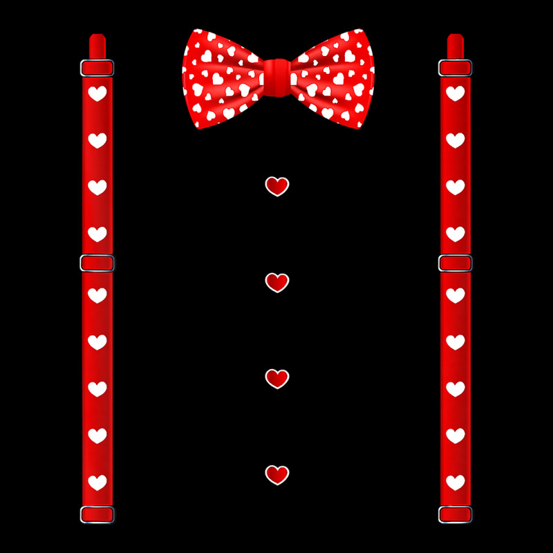 Red Hearts Bow Tie Suspenders Valentines Day Costu Adjustable Cap | Artistshot