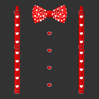 Red Hearts Bow Tie Suspenders Valentines Day Costu Baby Bodysuit | Artistshot