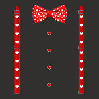 Red Hearts Bow Tie Suspenders Valentines Day Costu Champion Hoodie | Artistshot