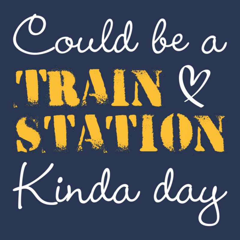 Could Be A Train Station Kinda Day Sweatshirt Ladies Denim Jacket by tamicam | Artistshot